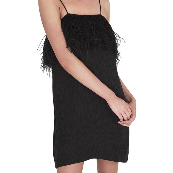 AJE pellow feather dress - Picture 1 of 2